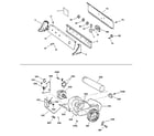 GE EED4500D0WW backsplash, blower & motor assembly diagram