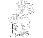 GE WSM2700DAWWW washer motor & tub diagram