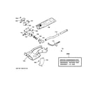 GE DBXR463GB1WW gas valve & burner assembly diagram