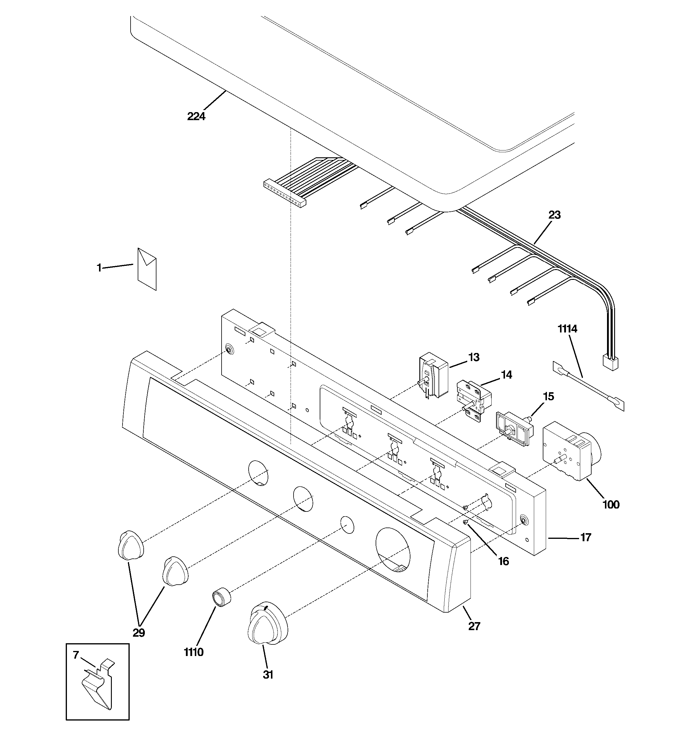 Controls & top panel