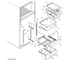 GE GTL18JCPBRBS fresh food shelves diagram