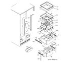 GE GSS25SGPDSS fresh food shelves diagram