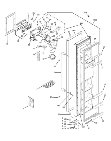 Freezer door