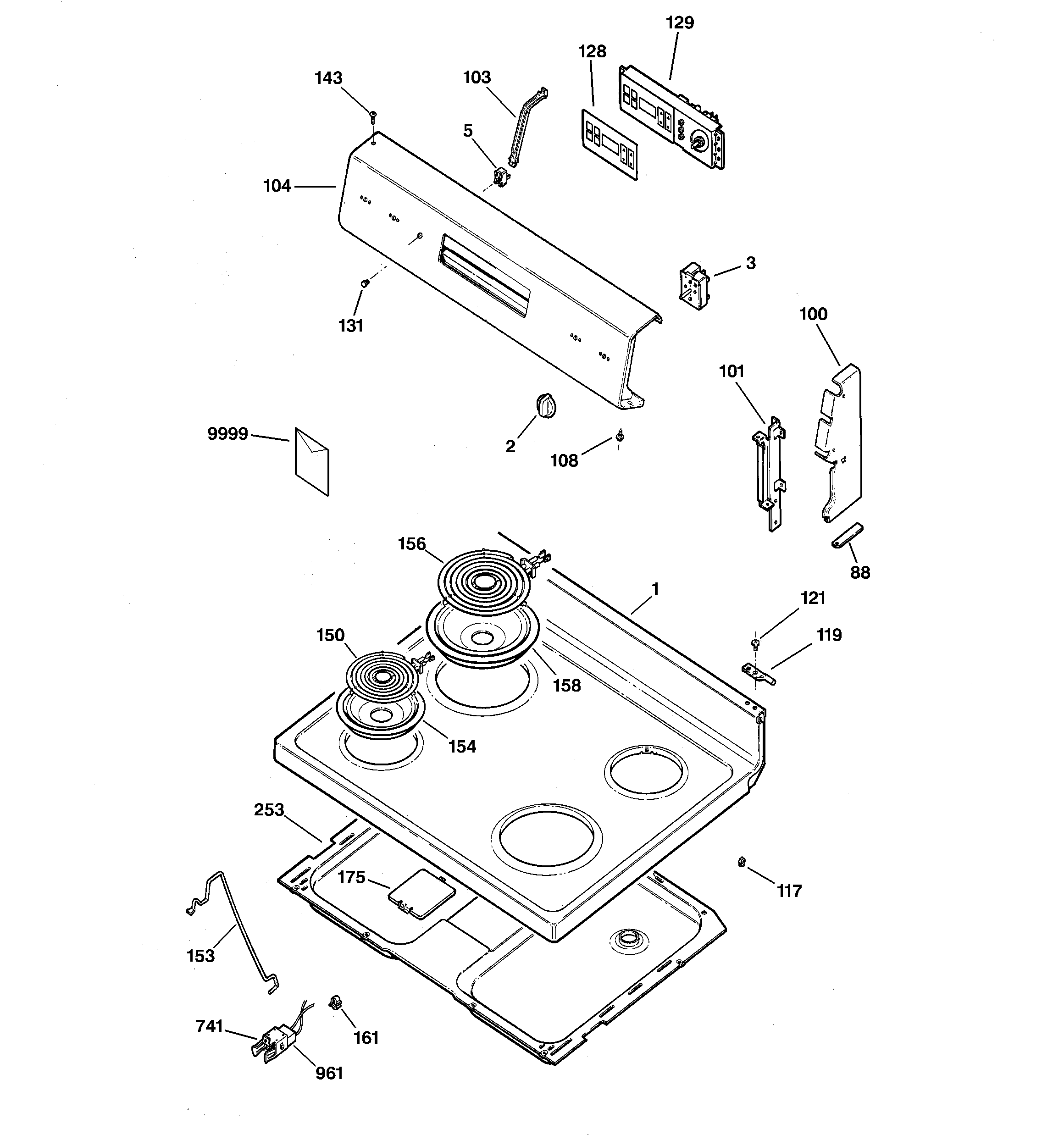 CONTROL PANEL & COOKTOP