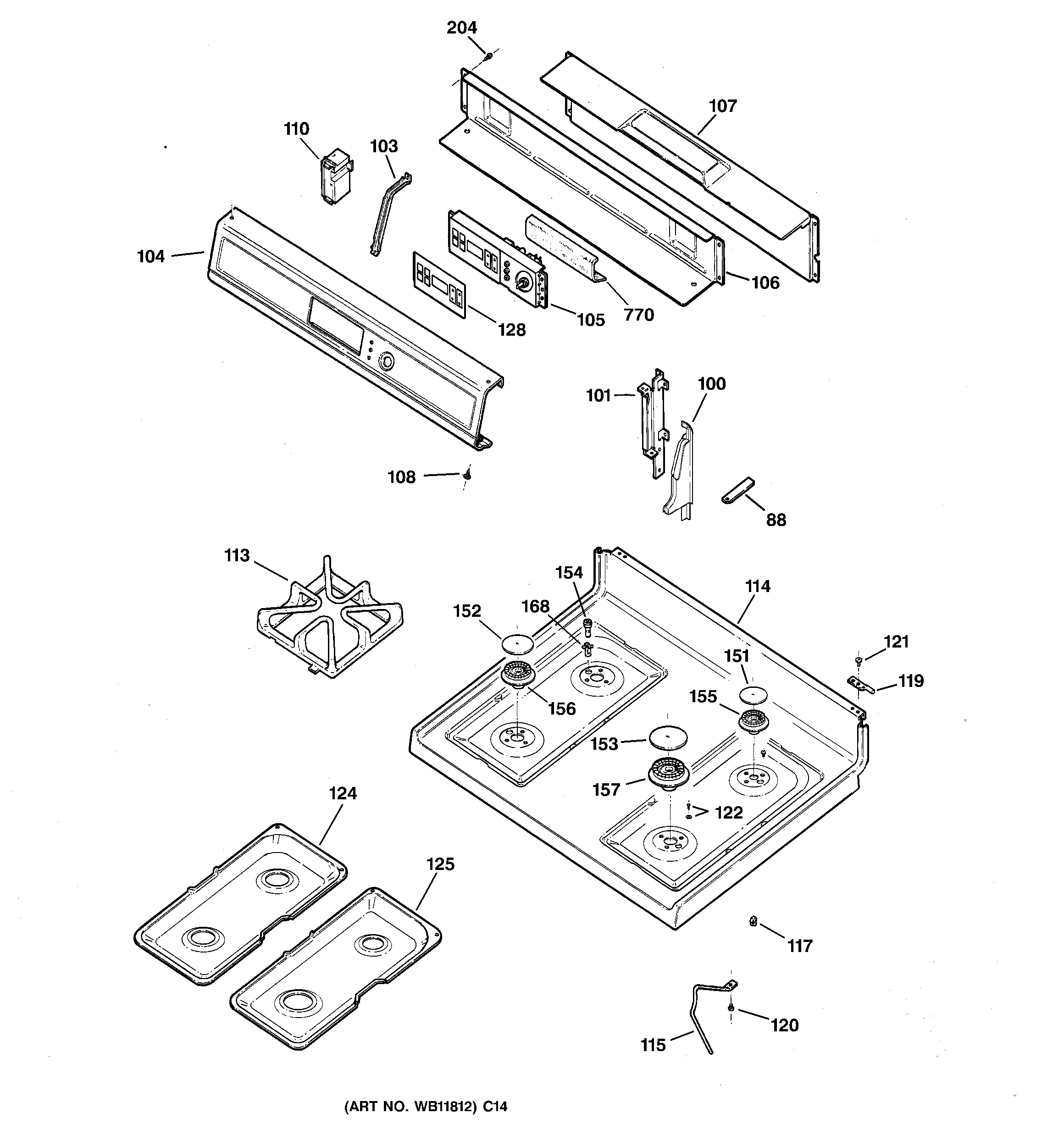 CONTROL PANEL & COOKTOP