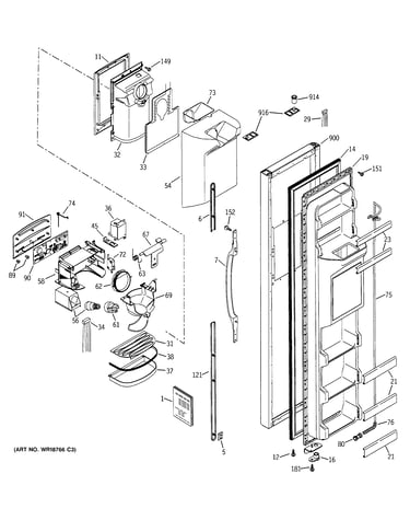 Freezer door