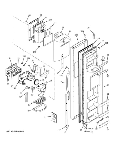 Freezer door