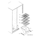 GE GSS22JEMABB freezer shelves diagram