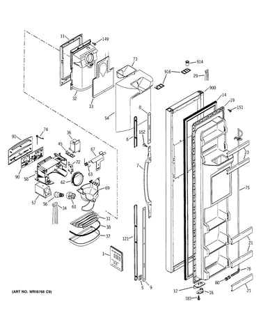 Freezer door