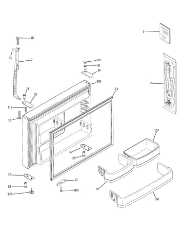 Freezer door