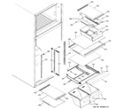 GE STS18ZBPBRWW fresh food shelves diagram