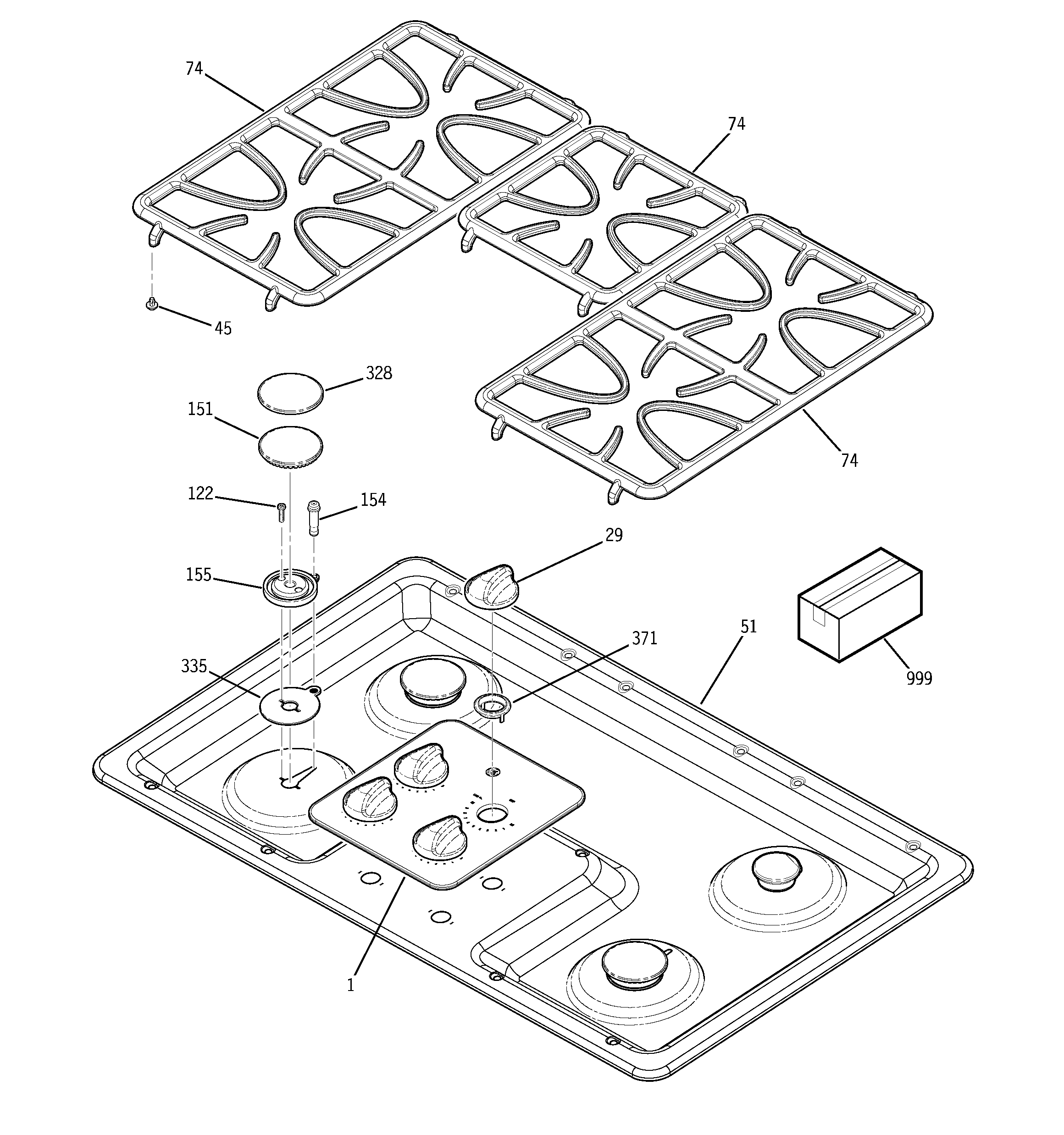 Control panel & cooktop
