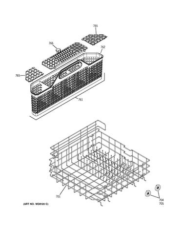 Lower rack assembly