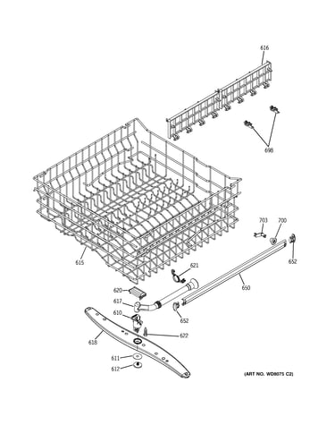 Upper rack assembly