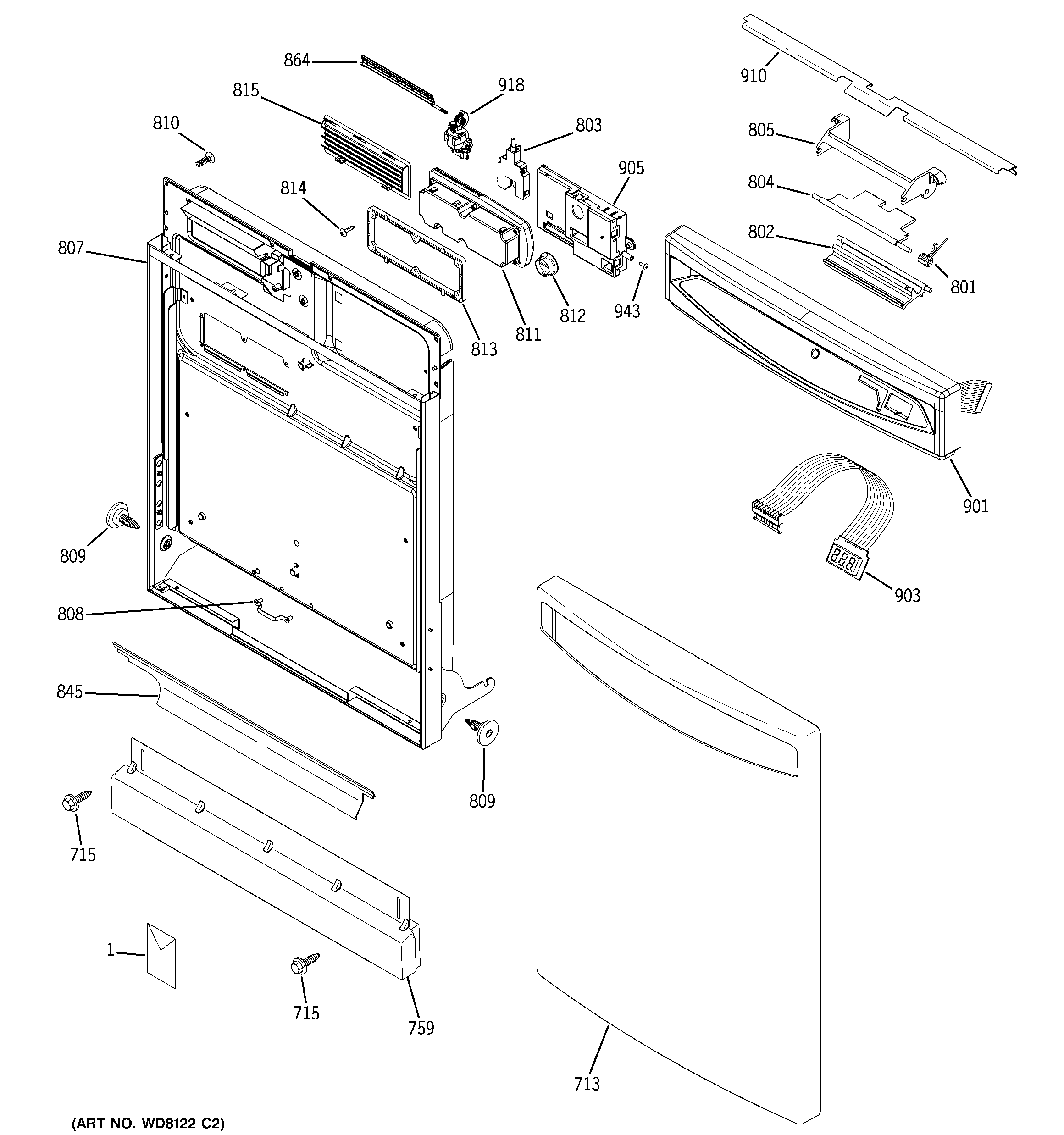 ESCUTCHEON & DOOR ASSEMBLY