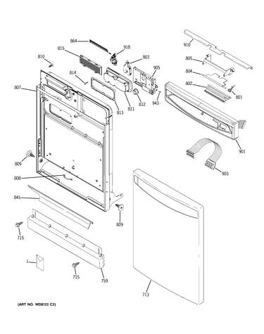 Escutcheon & door assembly