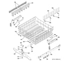 GE PDW8400J01CC upper rack assembly diagram
