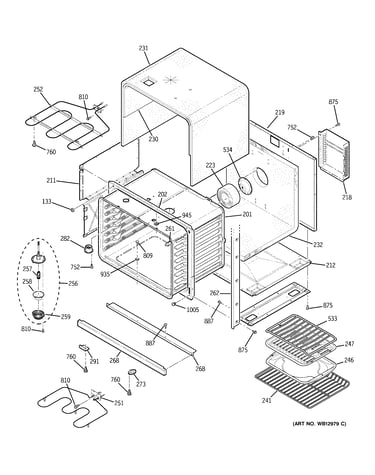 Lower oven body