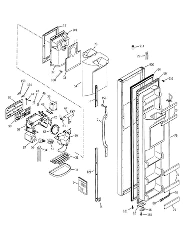 Freezer door