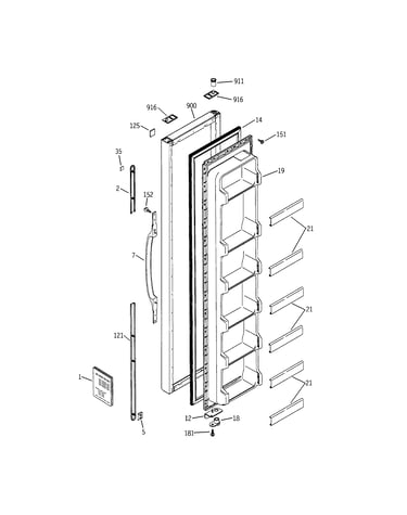 Freezer door