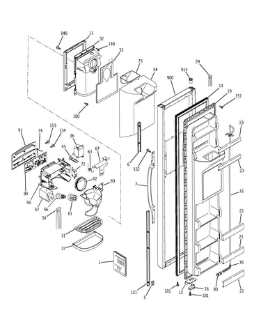 Freezer door
