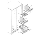 GE PSA22MIMDFBB freezer shelves diagram