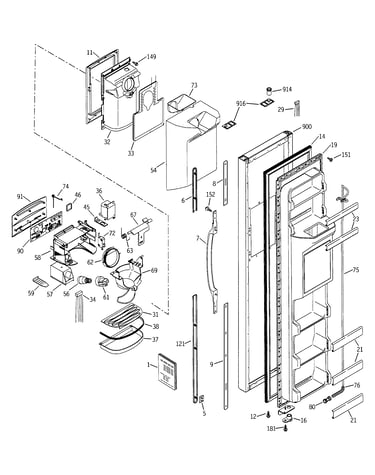 Freezer door