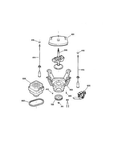 Suspension, pump & drive components