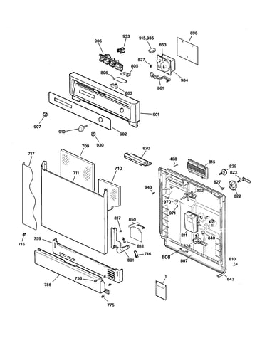 Escutcheon & door assembly