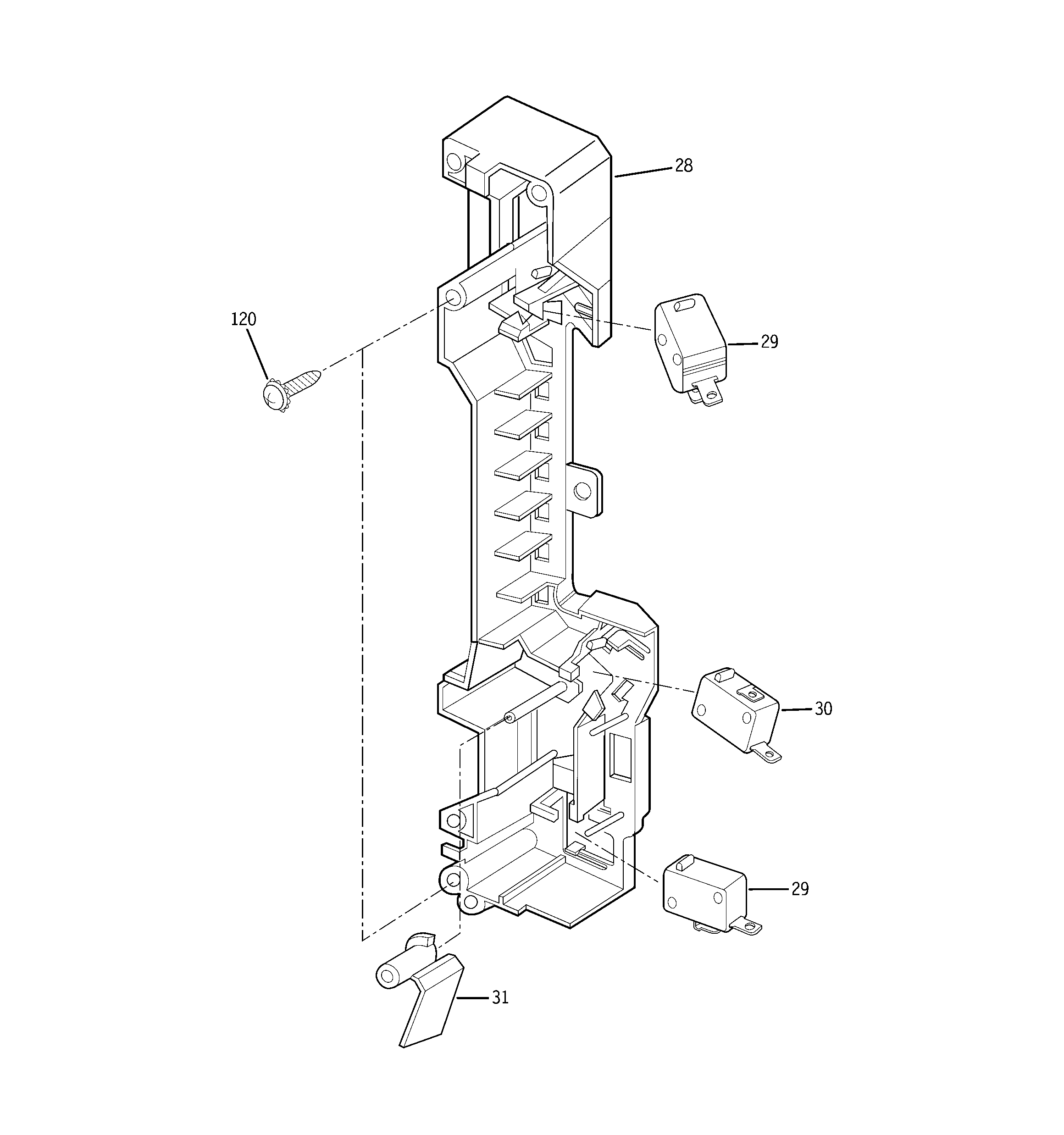 Latch board parts