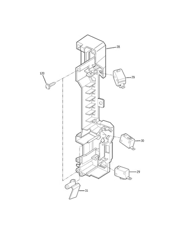Latch board parts