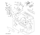 GE PSR26UHPABB ice maker & dispenser diagram
