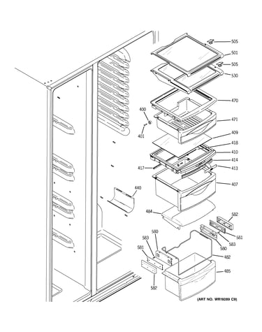 Fresh food shelves