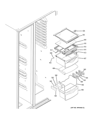 Fresh food shelves
