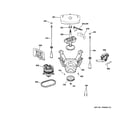 GE WPRB9220D0CC suspension, pump & drive components diagram