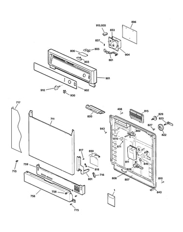 Escutcheon & door assembly
