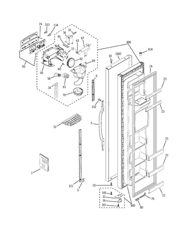Freezer door