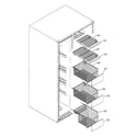 GE PCT23MGPAWW freezer shelves diagram