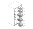 GE PCT23MGPAWW freezer shelves diagram