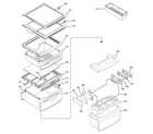 GE PSK29NGNCCCC fresh food shelves diagram