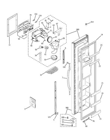 Freezer door