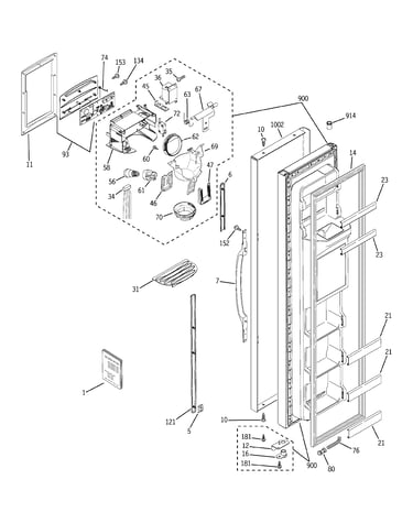 Freezer door