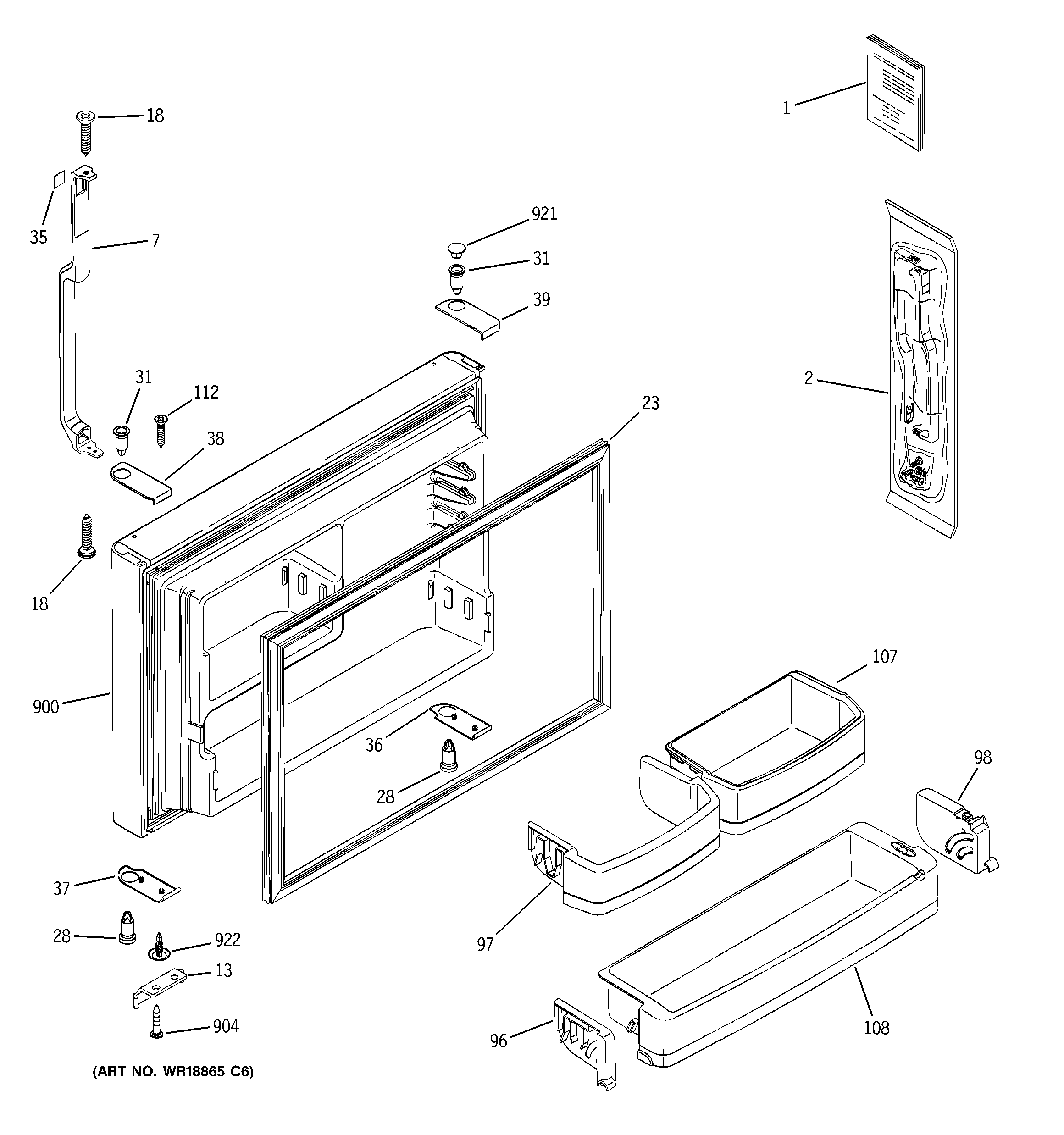 Freezer door