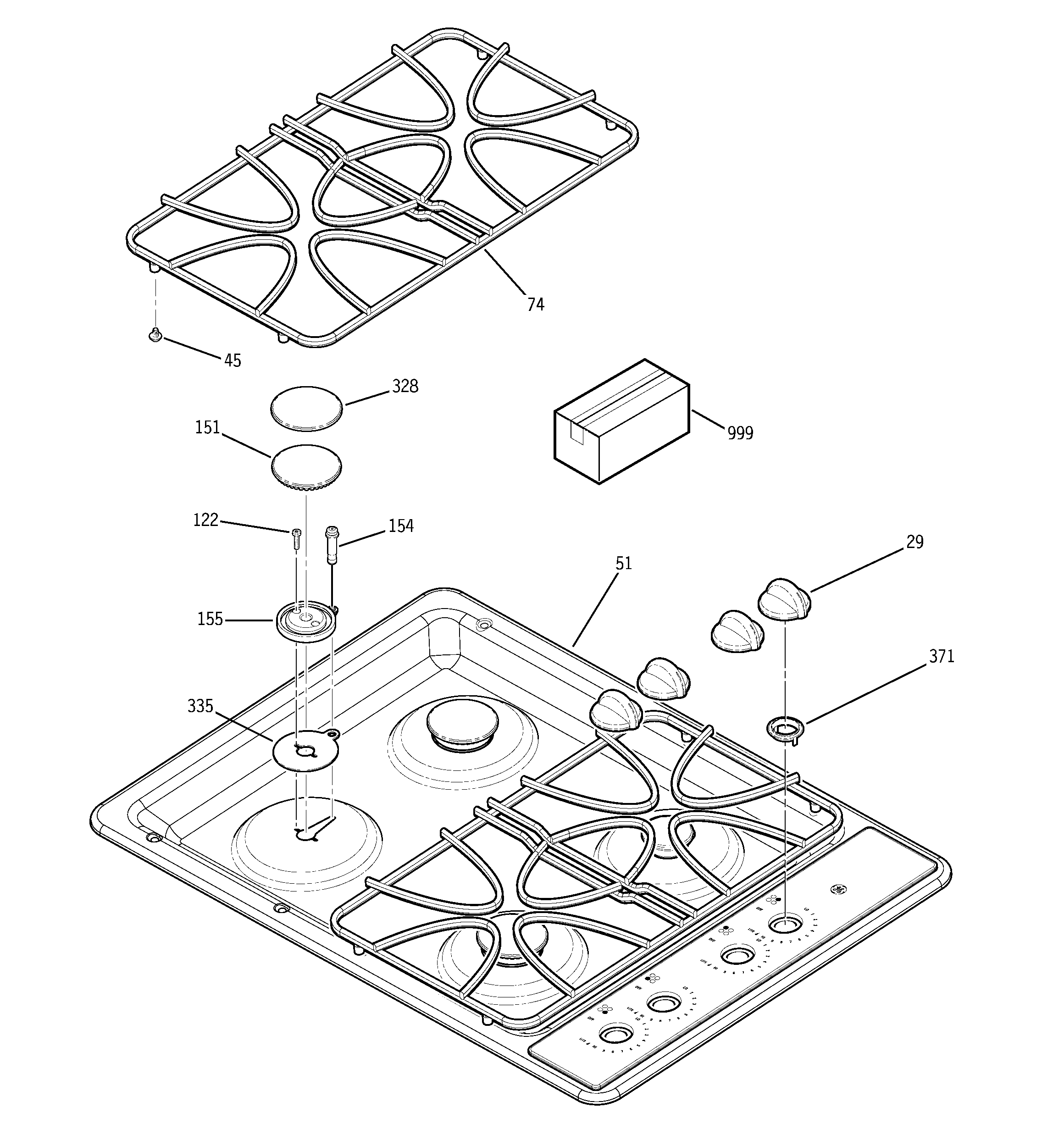 Control panel & cooktop
