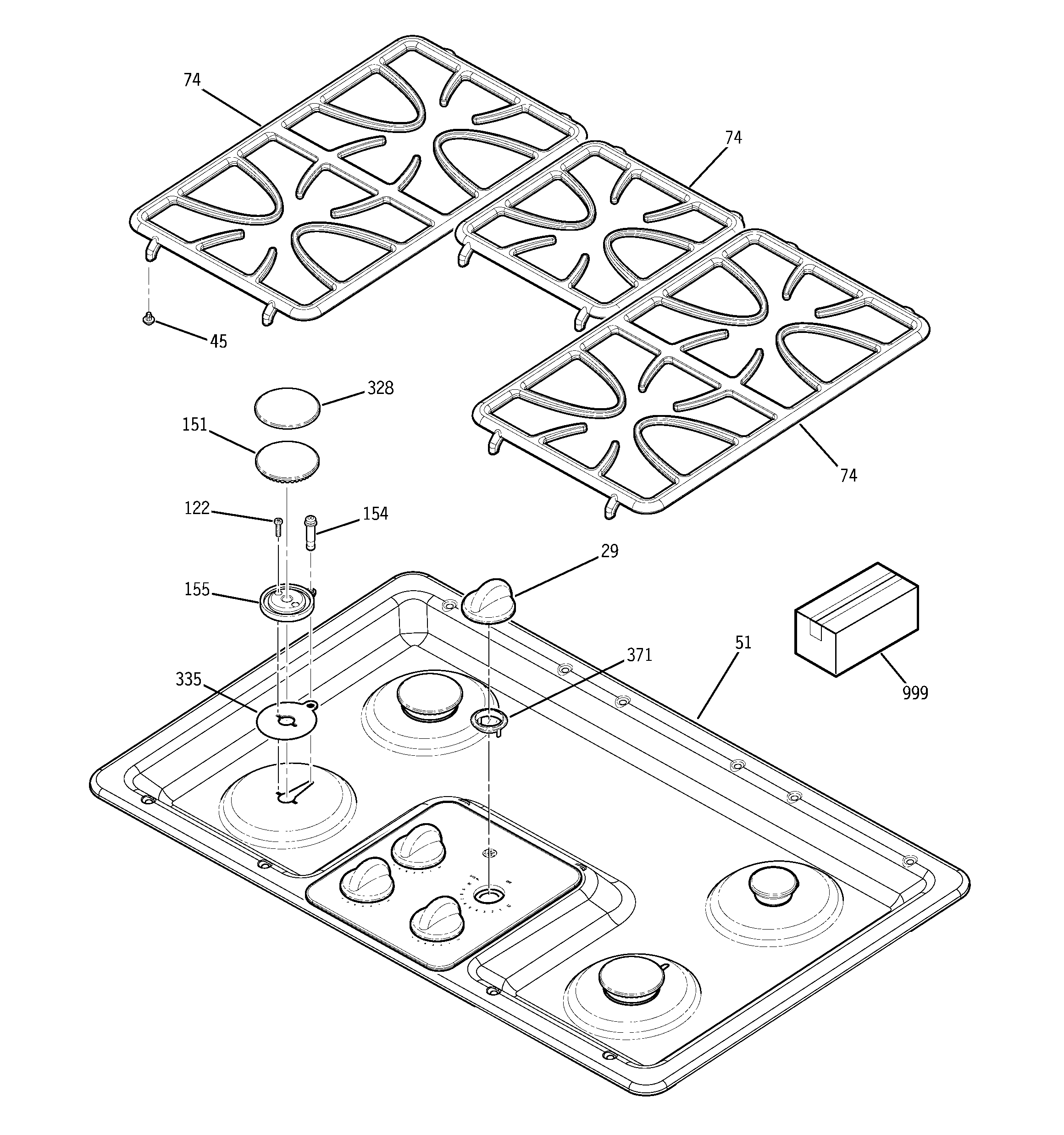 CONTROL PANEL & COOKTOP