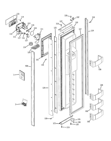 Freezer door