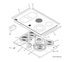 GE JD968BF3BB cooktop diagram