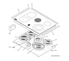 GE JD968SF2SS cooktop diagram