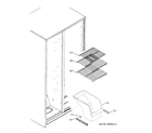 GE GSA20IEPDFWW freezer shelves diagram