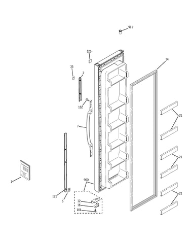 Freezer door